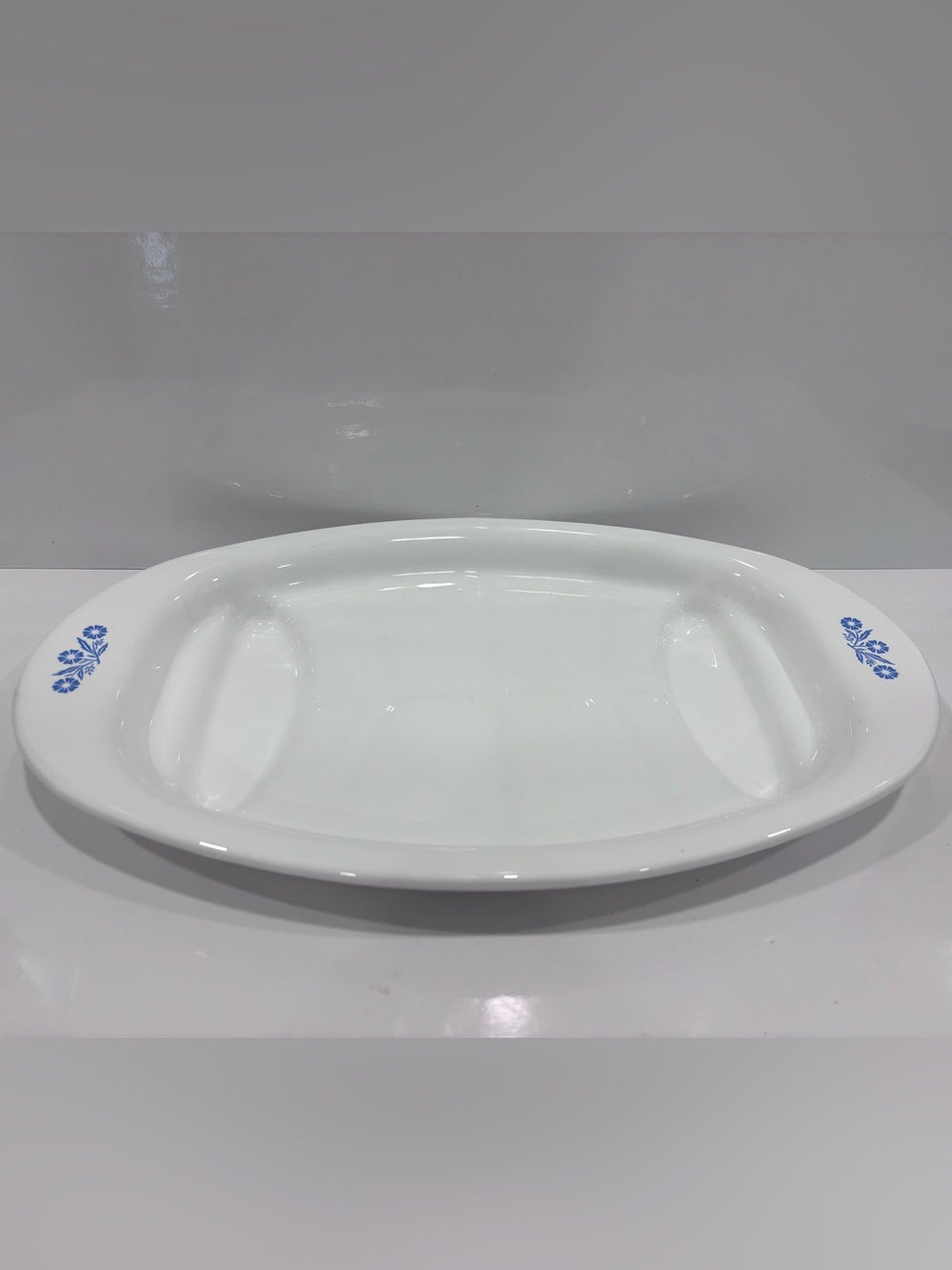Vtg Corning Ware Blue Cornflower Meat Platter P-19 Serving Dish 16.5" x 10"